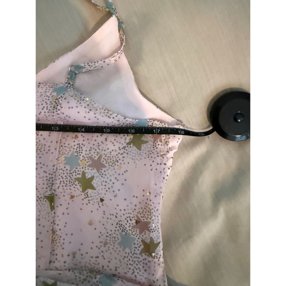 Storia Blush Pink Star Print Maxi Dress M Celestial Tiered Cottagecore Boho - Picture 8 of 8